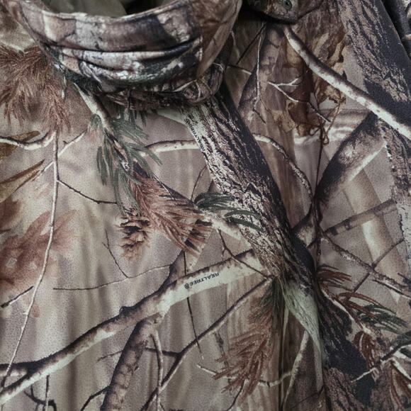 Vintage Remington Camo Jacket Mens L Real Tree Hunting Full Zip Pockets Green - Picture 6 of 9